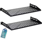 1U Server Rack Shelf, Universal Device Server Rack Mounting Tray 2 PCS Pack (1/b)