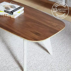 Tavolino da caffè Hoek Long, 47,5 x 20, rettangolare, design salvaspazio e portatile, montaggio con un clic senza attrezzi con gancio a muro