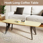 Tavolino da caffè Hoek Long, 47,5 x 20, rettangolare, design salvaspazio e portatile, montaggio con un clic senza attrezzi con gancio a muro