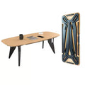 Hoek Long Coffee Table, 47.5 x 20, Rectangle Space-Saving & Portable Design, No-Tool One-Click Assembly with Wall Hanging Cleat