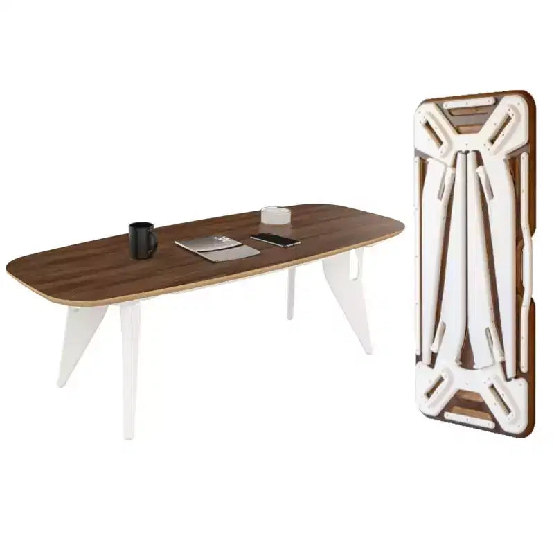 Tavolino da caffè Hoek Long, 47,5 x 20, rettangolare, design salvaspazio e portatile, montaggio con un clic senza attrezzi con gancio a muro
