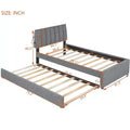 Twin Trundle Upholstered Platform Bed - Space-Saving Design