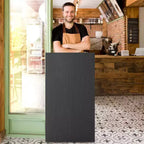Costway Leggio da Presentazione 41 con 2 Ripiani Portaoggetti Carrello per Computer Portatile con 4 Ruote Nero/Bianco