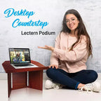 Leggio Podio Portatile per Presentazioni con Montaggio Rapido Pieghevole, Design Compatto, Ideale per Riunioni ed Eventi