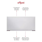 Scaffale portaoggetti pieghevole a 4 ripiani per carichi pesanti Origami con set di 4 rivestimenti magnetici per mensole in filo metallico