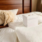 LEDREM Piccolo pouf contenitore pieghevole, 31 x 41 x 31 cm, pouf robusto con vano portaoggetti nascosto, supporta fino a 130 kg