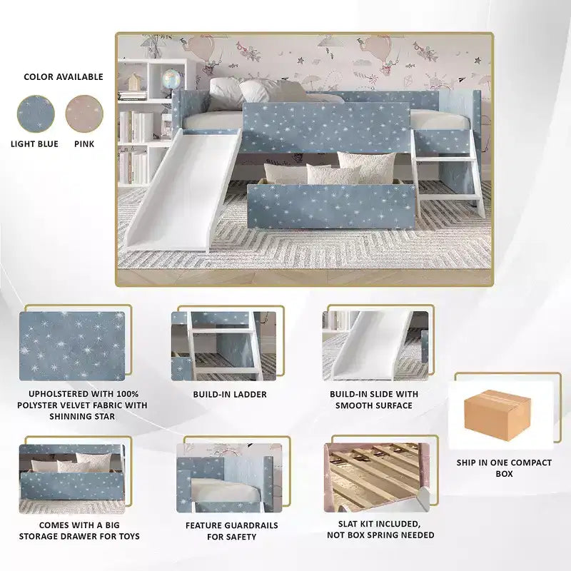 Letto a soppalco CasePiece in velluto (2/2)