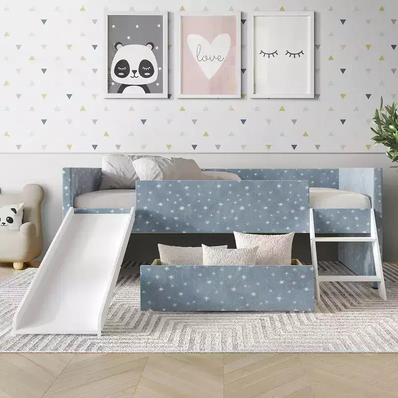Letto a soppalco CasePiece in velluto (2/2)