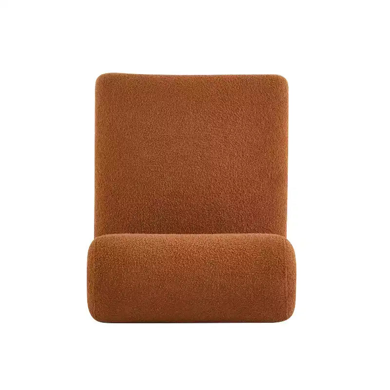 Christopher Knight Home Pedro Sedia di design imbottita in bouclé con struttura in legno di gomma e schienale arrotolato