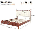 Christopher Knight Home Caitria Letto Imbottito Moderno in Similpelle con Testiera e Pediera