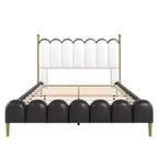 Christopher Knight Home Caitria Letto Imbottito Moderno in Similpelle con Testiera e Pediera