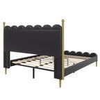 Christopher Knight Home Caitria Letto Imbottito Moderno in Similpelle con Testiera e Pediera