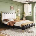 Christopher Knight Home Caitria Contemporary Faux Leather Platform Bed with Headboard and Footboard