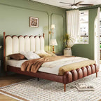 Christopher Knight Home Caitria Letto Imbottito Moderno in Similpelle con Testiera e Pediera