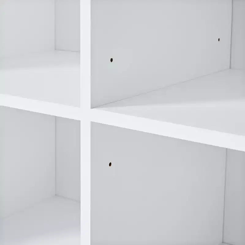 Mobiletto da bagno Whisen White, mobiletto autoportante con spazio di archiviazione multiplo e ripiano aperto