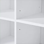 Mobiletto da bagno Whisen White, mobiletto autoportante con spazio di archiviazione multiplo e ripiano aperto