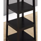 Appendiabiti Roundhill Furniture Vassen con ripiani portaoggetti a 3 livelli - Finitura nera