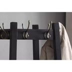 Appendiabiti Roundhill Furniture Vassen con ripiani portaoggetti a 3 livelli - Finitura nera