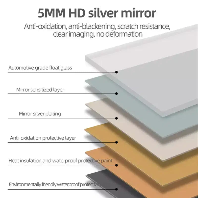 Specchio da bagno a LED 48x32: 3 colori, dimmerabile a 5 livelli, anti-appannamento, montaggio a parete, orizzontale/verticale