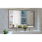 Specchio da bagno moderno con cornice nera 60x40: Oversize, alluminio, a parete, verticale/orizzontale