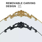 Specchio a figura intera ad arco ad angolo retto in legno - Design elegante