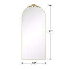 Specchio a figura intera ad arco ad angolo retto in legno - Design elegante