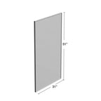 Specchio rettangolare nero a figura intera con cornice sottile in lega di alluminio 130x80x2 cm (senza staffa)