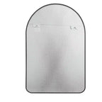 Specchio ad arco sottile in alluminio - Cornice nera 91x61 cm