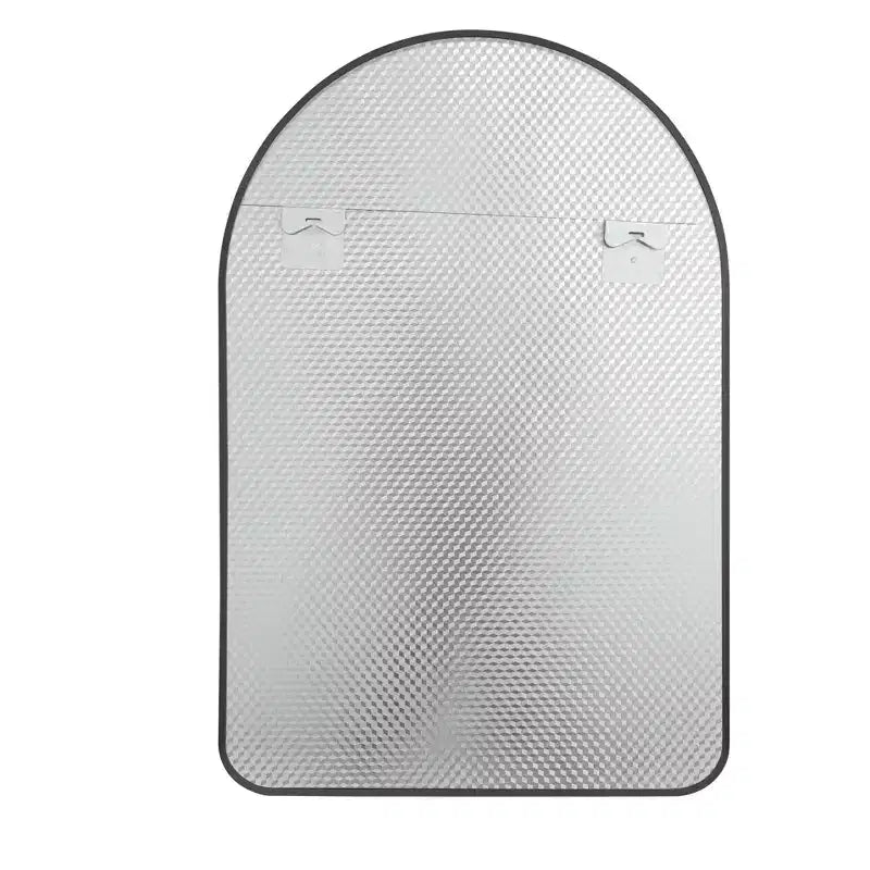 Specchio ad arco sottile in alluminio - Cornice nera 91x61 cm