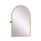 Specchio ad arco in ferro dorato 80x60cm