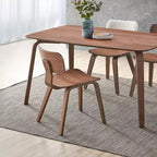 Simple Relax Set di 2 sedie laterali in legno noce