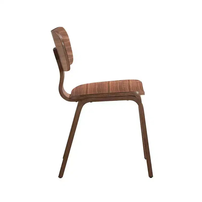 Simple Relax Set di 2 sedie laterali in legno noce