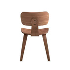 Simple Relax Set di 2 sedie laterali in legno noce