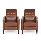 GDFStudio Mason Mid Century Modern Tufted Pushback Recliners (Set of 2)