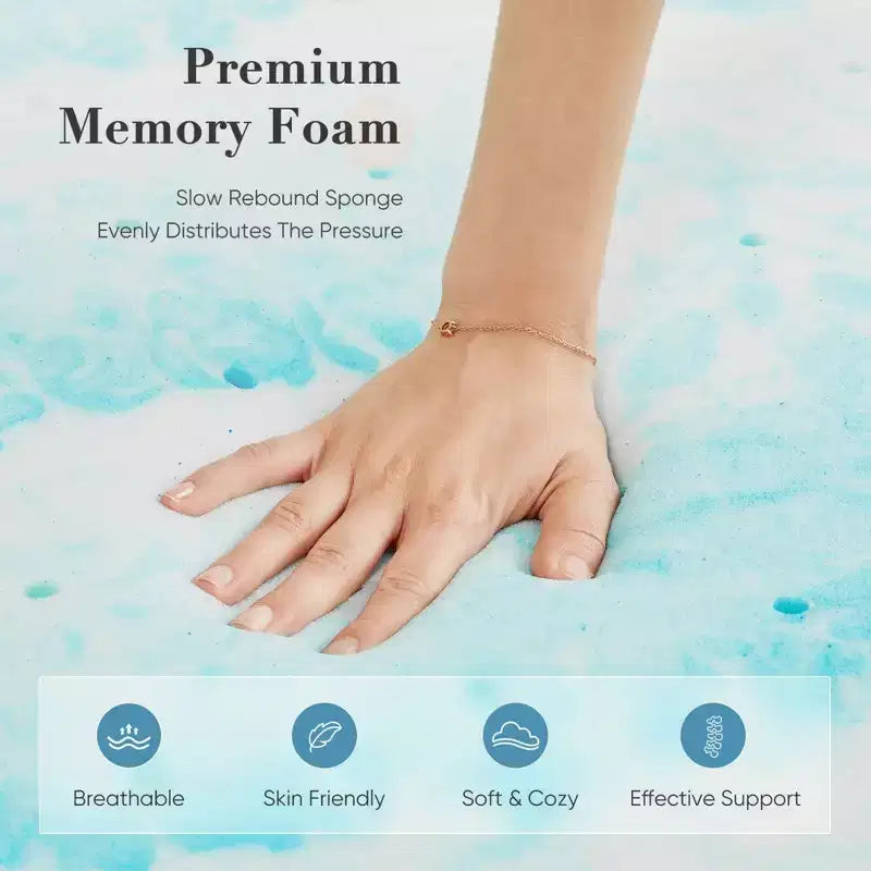 Materasso in Memory Foam Blu Morbido da 2 Pollici Queen Size: Sperimenta il Massimo Comfort con la Nostra Soluzione Premium per il Sonno