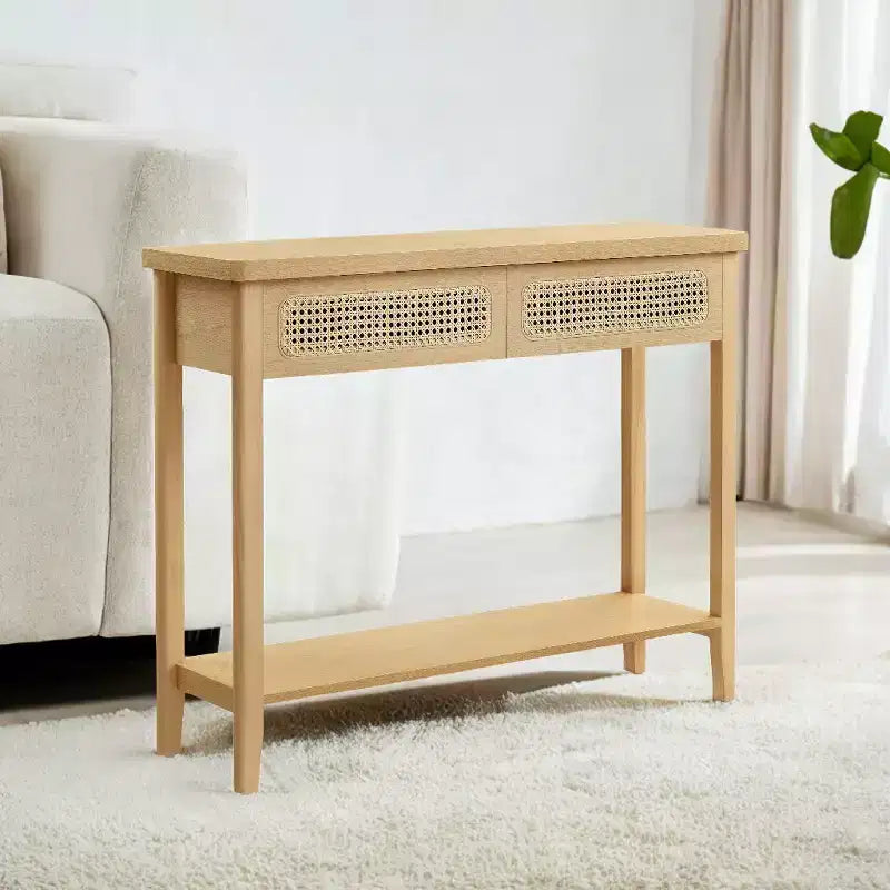 arrow Console Table Tavolo consolle con cassetti Piccolo tavolo d'ingresso Tavolo consolle in rattan Tavolo consolle d'ingresso Tavolo consolle in legno