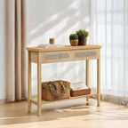arrow Console Table Tavolo consolle con cassetti Piccolo tavolo d'ingresso Tavolo consolle in rattan Tavolo consolle d'ingresso Tavolo consolle in legno