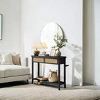 arrow Console Table Tavolo consolle con cassetti Piccolo tavolo d'ingresso Tavolo consolle in rattan Tavolo consolle d'ingresso Tavolo consolle in legno