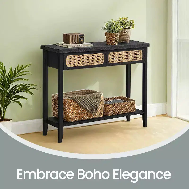 arrow Console Table Tavolo consolle con cassetti Piccolo tavolo d'ingresso Tavolo consolle in rattan Tavolo consolle d'ingresso Tavolo consolle in legno