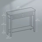 arrow Console Table Tavolo consolle con cassetti Piccolo tavolo d'ingresso Tavolo consolle in rattan Tavolo consolle d'ingresso Tavolo consolle in legno