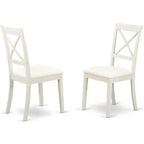 HomeStock Dublino Set da Pranzo Rotondo da 5 Pezzi Lino Bianco