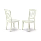 Set tavolo da cucina HomeStock in lino bianco, 7 pezzi, tavolo rettangolare e 6 sedie