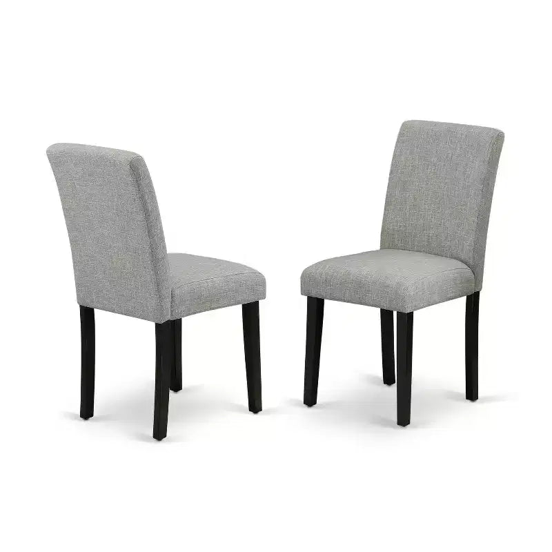 Set da pranzo HomeStock 5 pezzi, tavolo rettangolare, sedie Parson in lino, moderno
