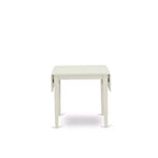 Set da pranzo HomeStock 5 pezzi, tavolo bianco in lino con sedie azzurre