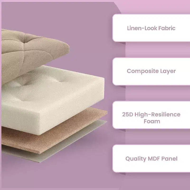 LEDREM 43.3 Panca Contenitore, Poggiapiedi con Gambe, Pouf Contenitore, Panca Rettangolare per Fondo Letto, Baule Contenitore, Carico fino a 300 kg, Robusta