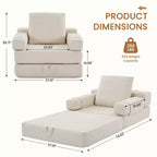 HYEORY Poltrona Pieghevole Moderna Trasformabile Divano Letto Futon