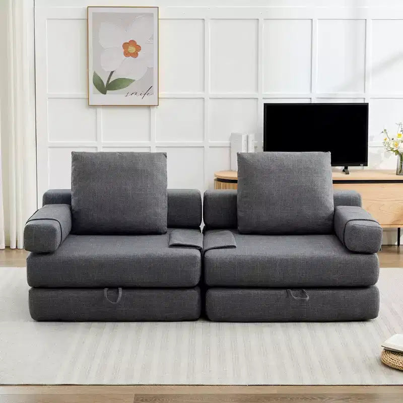 HYEORY Poltrona Pieghevole Moderna Trasformabile Divano Letto Futon