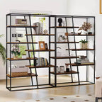 Libreria alta 71 Costway con struttura in metallo resistente Scaffale a 7 ripiani stile industriale