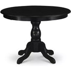 Tavolo da Cucina Moderno HomeStock con Piano e Gambe a Piedistallo in Legno Asiatico