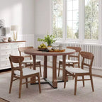 Christopher Knight Home Belle Set da Pranzo 5 Pezzi in Legno Rivestito Stile Moderno di Metà Secolo
